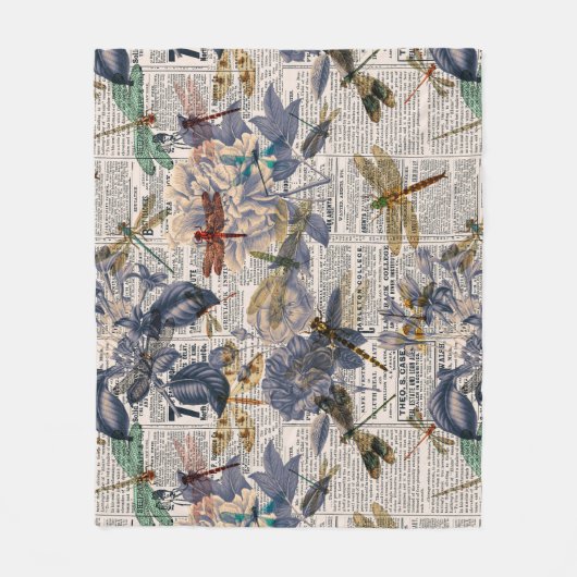 ヴィンテージトンフライ系デザイン5 フリースブランケット (正面)