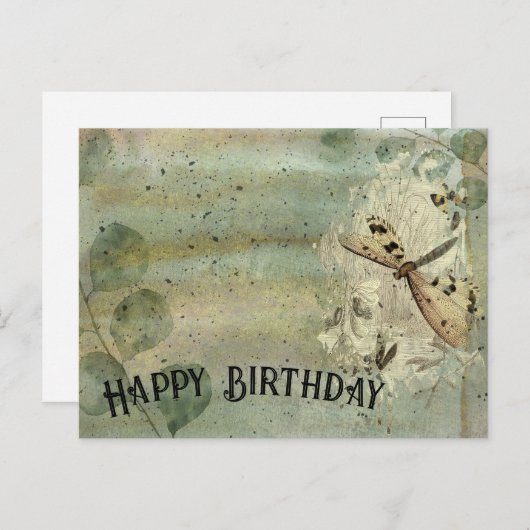 ヴィンテージトンフライ誕生日はがき ポストカード (正面/裏面)