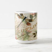 ヴィンテージトンボとバラ コーヒーマグカップ (中央)
