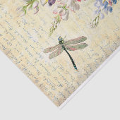 ヴィンテージトンボと花束の切り離し 薄葉紙 (詳細)