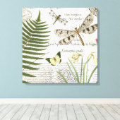 ヴィンテージトンボの引き伸ばしキャンバス キャンバスプリント (インサイチュ (ウッドフロア))