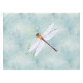 ヴィンテージトンボの色あせたフローラ背景 テーブルクロス (正面(横))