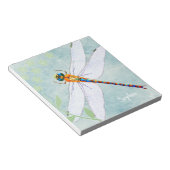 ヴィンテージトンボの色あせたフローラ背景 ノートパッド (アングル)