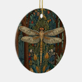 ヴィンテージトンボデザインロマンチックなボホ植物学 セラミックオーナメント (右)