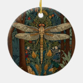 ヴィンテージトンボデザインロマンチックなボホ植物学 セラミックオーナメント (裏面)