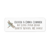 ヴィンテージトンボパーソナライズされた差出人住所 ラベル (正面)