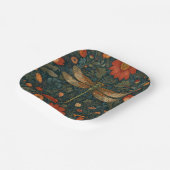 ヴィンテージトンボフローラグリーンリーbohoシック ペーパープレート (傾斜あり)