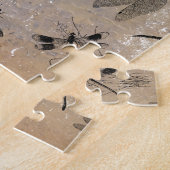 ヴィンテージトンボ動揺してイ昆虫学パターン ジグソーパズル (側面)