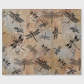 ヴィンテージトンボ動揺してイ昆虫学パターン ラッピングペーパー (フラット)