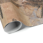 ヴィンテージトンボ動揺してイ昆虫学パターン ラッピングペーパー (ロールコーナー)