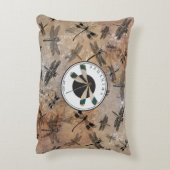 ヴィンテージトンボ動揺してイ昆虫学モノグラム アクセントクッション (裏面(縦))