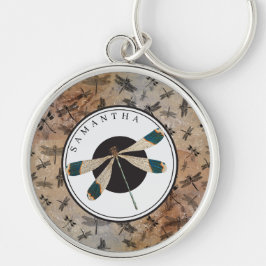 ヴィンテージトンボ動揺してイ昆虫学モノグラム キーホルダー