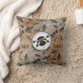 ヴィンテージトンボ動揺してイ昆虫学モノグラム クッション (ブランケット)