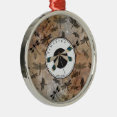 ヴィンテージトンボ動揺してイ昆虫学モノグラム メタルオーナメント (右)