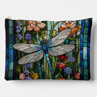ヴィンテージトンボ絵を描イ芸術の植物学の宝庫 アクセサリーポーチ