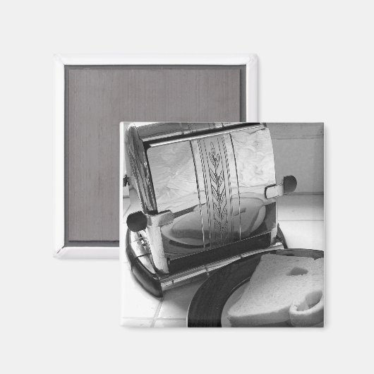 ヴィンテージトースターキッチンアート冷蔵庫用マグネット マグネット (正面/裏面)