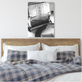 ヴィンテージトースターブラック&ホワイトキャンバスプリント キャンバスプリント (インサイチュ (寝室))