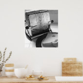 ヴィンテージトースター白黒キッチンプリント ポスター (キッチン)