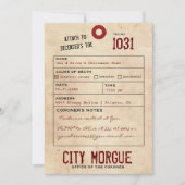 ヴィンテージトーラベル大人ハローウィンパーティ招待状 シーズンカード (正面)