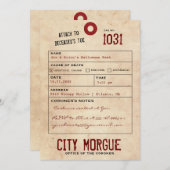 ヴィンテージトーラベル大人ハローウィンパーティ招待状 シーズンカード (正面/裏面)