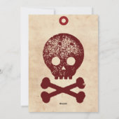 ヴィンテージトーラベル大人ハローウィンパーティ招待状 シーズンカード (裏面)