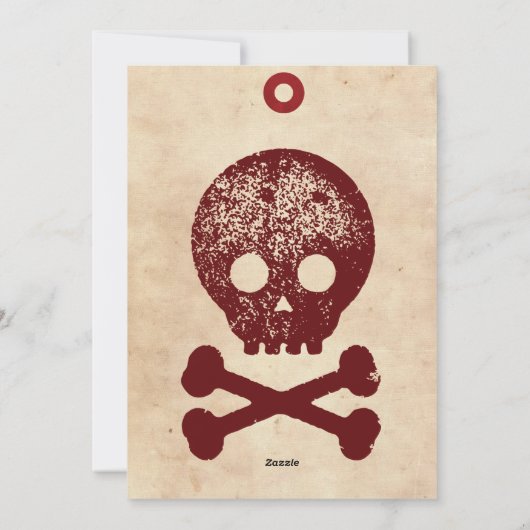 ヴィンテージトーラベル大人ハローウィンパーティ招待状 シーズンカード (裏面)