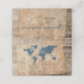 ヴィンテージト素朴ラベルテーマウッドマップ プレイスカード (外部開封)