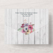 ヴィンテージト結婚ラック オールインワン招待状 (裏面)