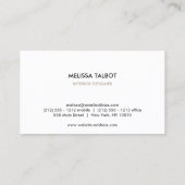 ヴィンテージドアノッカーのロゴ付きブラック 名刺 (裏面)