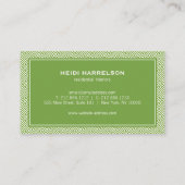 ヴィンテージドアノッカーのロゴ縁ど緑 名刺 (裏面)