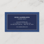 ヴィンテージドアノッカーのロゴ縁ど青 名刺 (裏面)