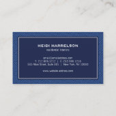 ヴィンテージドアノッカーのロゴ縁ど青 名刺 (裏面)