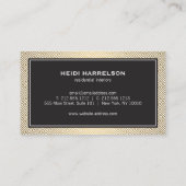 ヴィンテージドアノッカーのロゴ金ゴールド/黒縁ど 名刺 (裏面)