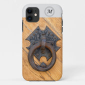 ヴィンテージドアノッカー写真とモノグラム Case-Mate iPhoneケース (裏面)