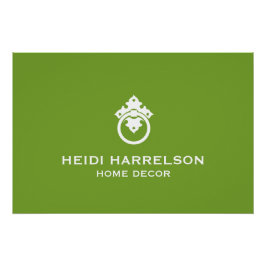 ヴィンテージドアノッカー緑/白ロゴのダウンロード ポスター