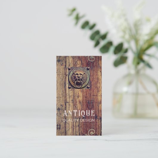 ヴィンテージドアノブアンティーク鍵インテリア設計者 名刺 (スタンド正面)