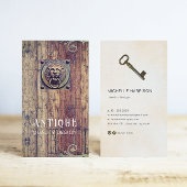 ヴィンテージドアノブアンティーク鍵インテリア設計者 名刺