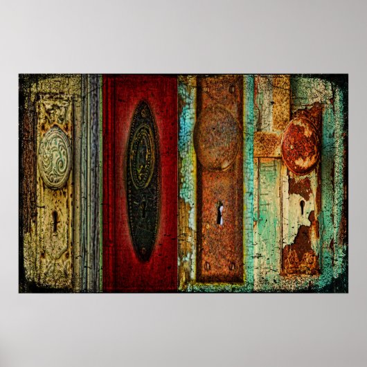 ヴィンテージドアノブ撮影ポスター ポスター (正面)