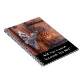 ヴィンテージドアハンドル、古い木実在材地 ノートブック (右側)