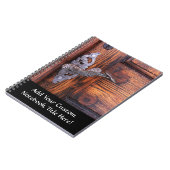 ヴィンテージドアハンドル、古い木実在材地 ノートブック (左側)