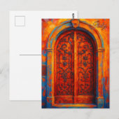 ヴィンテージドアベルガモイタリアレトロヨーロッパ旅行 ポストカード (正面/裏面)