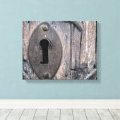 ヴィンテージドアロック キャンバスプリント (インサイチュ (ウッドフロア))
