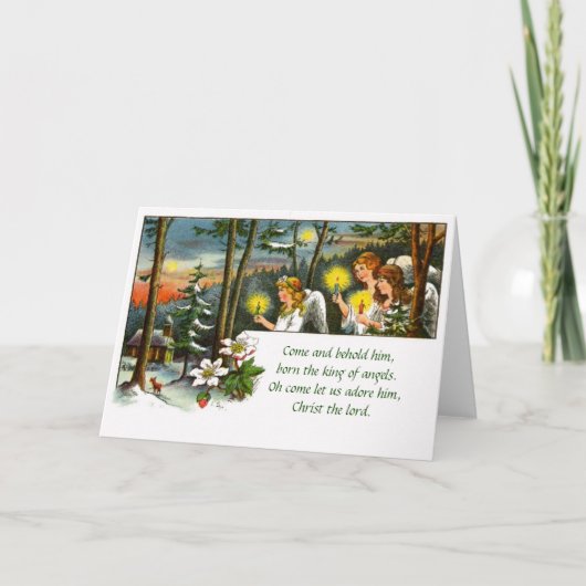 ヴィンテージドイツのクリスマスカード シーズンカード (正面)