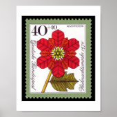 ヴィンテージドイツのクリスマススタンプのポスター ポスター (正面)