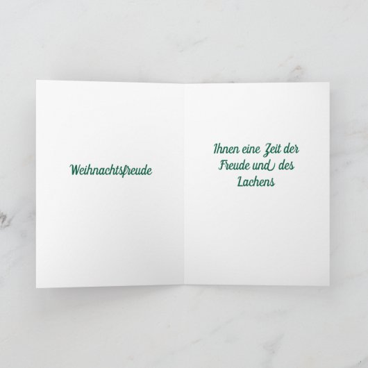 ヴィンテージドイツのクリスマスマーケットクリスマスカード シーズンカード (内部)