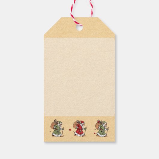 ヴィンテージドイツのサンタクロースのクリスマスギフトタグ ギフトタグ (裏面)