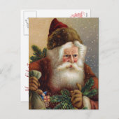 ヴィンテージドイツのサンタポストカード シーズンポストカード (正面/裏面)
