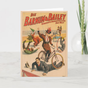 ヴィンテージドイツのサーカスのポスターパフォーマー， 1900. カード