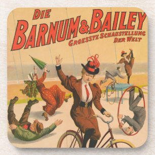ヴィンテージドイツのサーカスのポスターパフォーマー， 1900. コースター