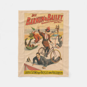 ヴィンテージドイツのサーカスのポスターパフォーマー， 1900. フリースブランケット